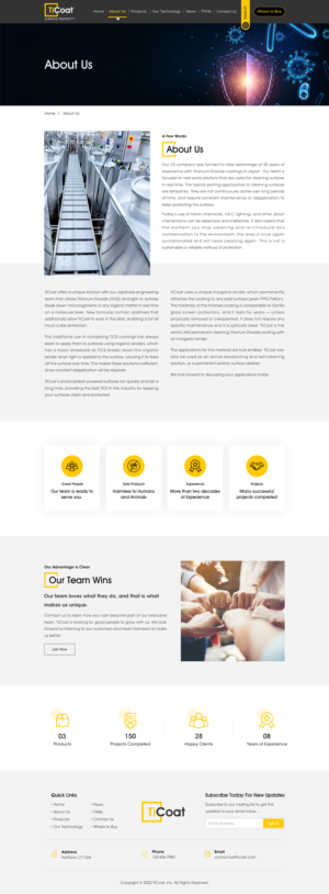 Web Design by Sbss for TiCoat  | Design: #28177718