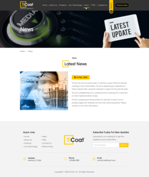 Web Design by Sbss for TiCoat  | Design: #28197679
