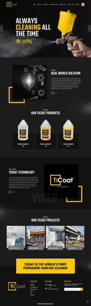 Web Design by nzdesigners for TiCoat  | Design #28097185