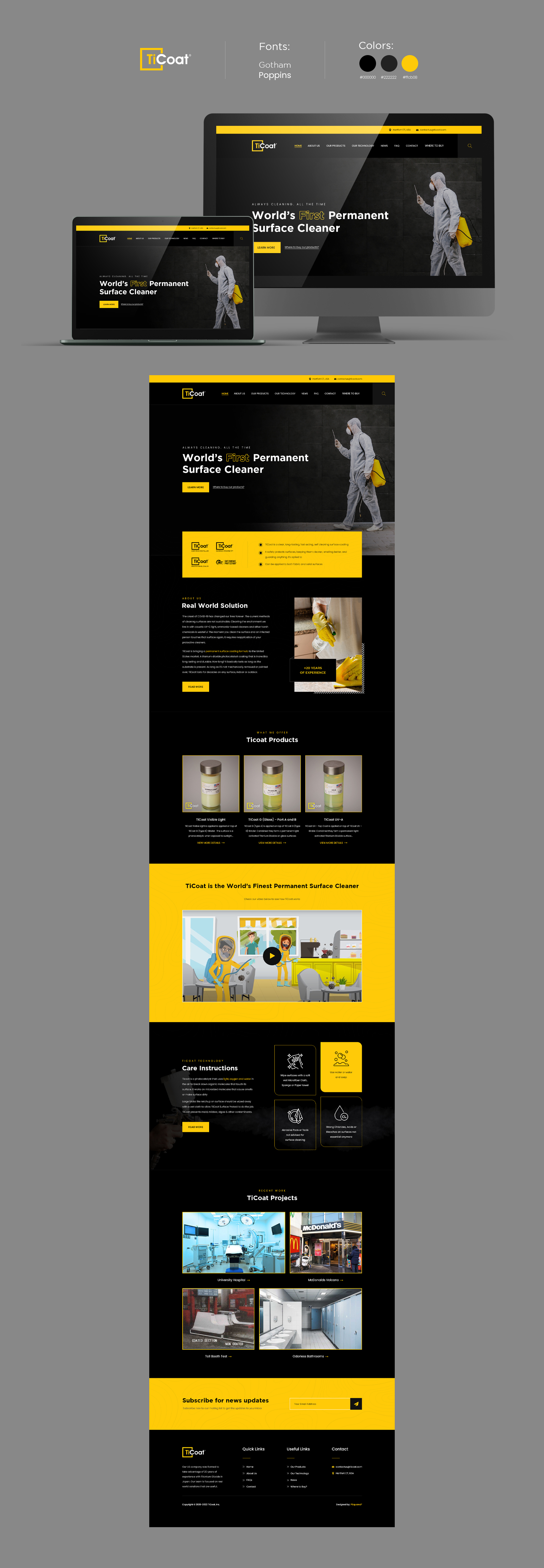 Web Design by PP² for TiCoat  | Design #28082142