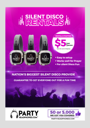 Silent Disco and Photo Booth Magazine Advertisements | Flyer-Design von SAI DESIGNS