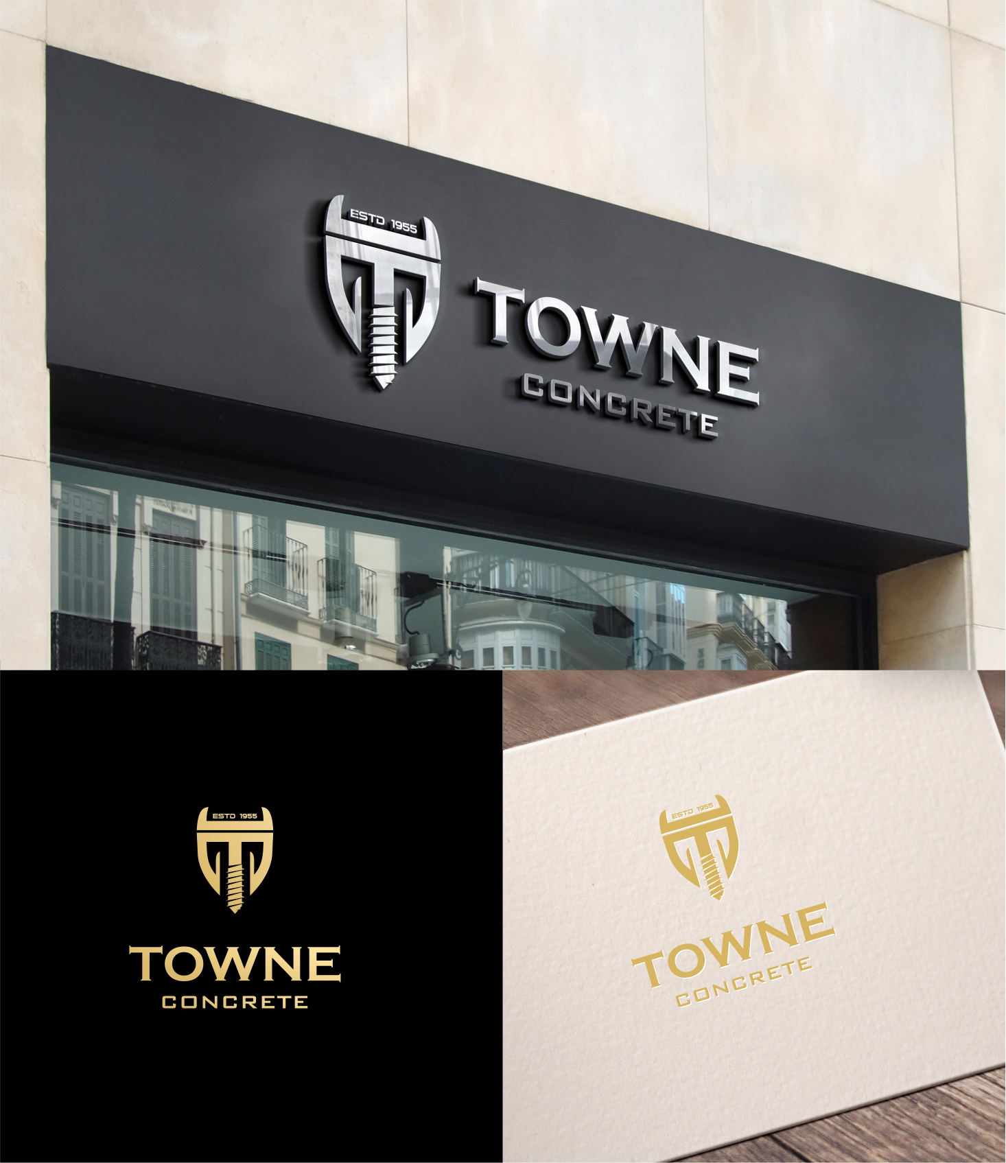 Logo Design by Pak We Designs for Towne Concrete | Design #28201599