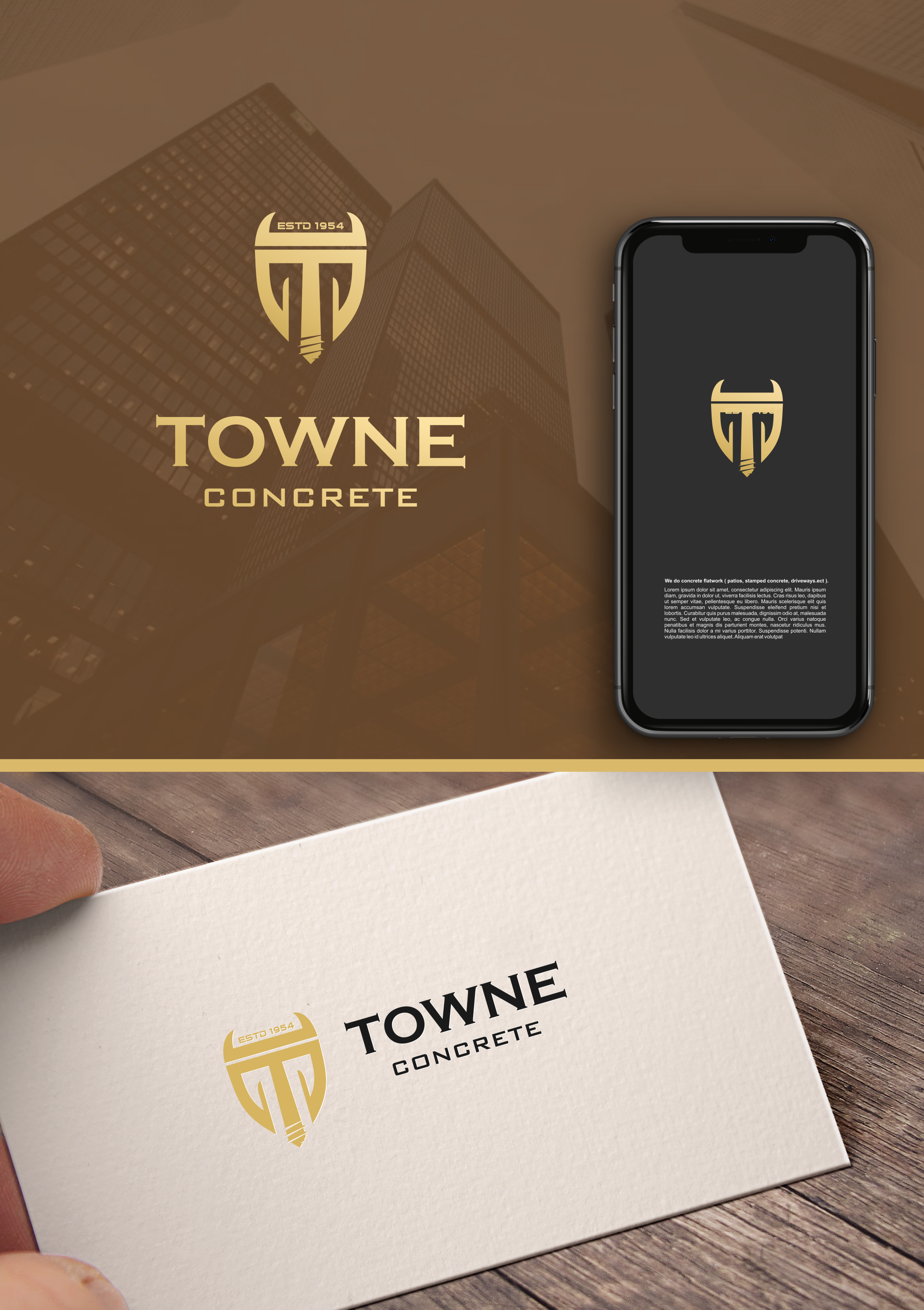 Logo Design by Pak We Designs for Towne Concrete | Design #28261474