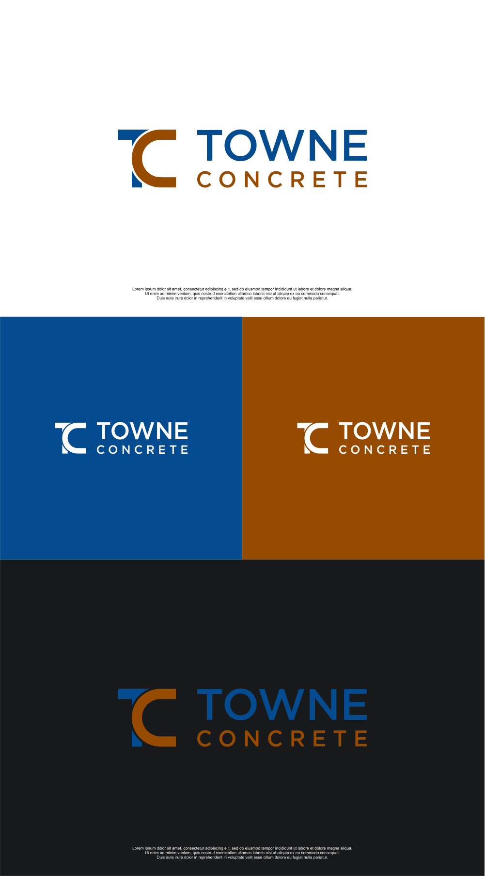 Logo Design by MASH Std for Towne Concrete | Design #28127777