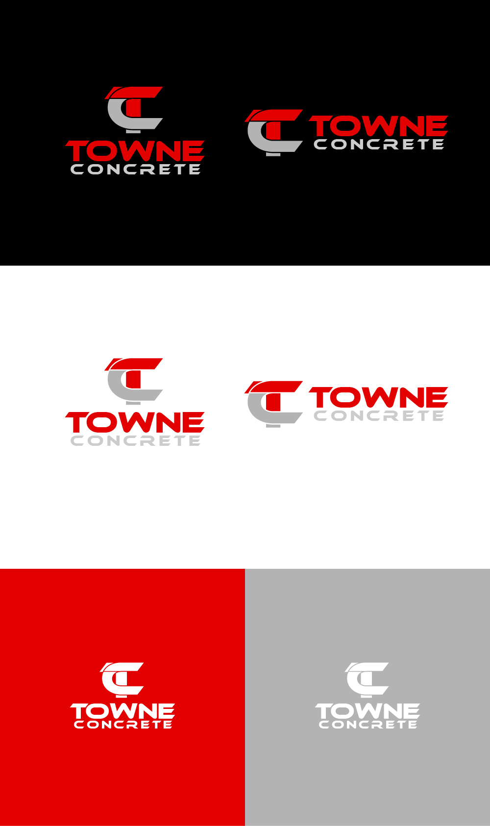 Logo Design by AlphabetZero.co.uk for Towne Concrete | Design #28135163