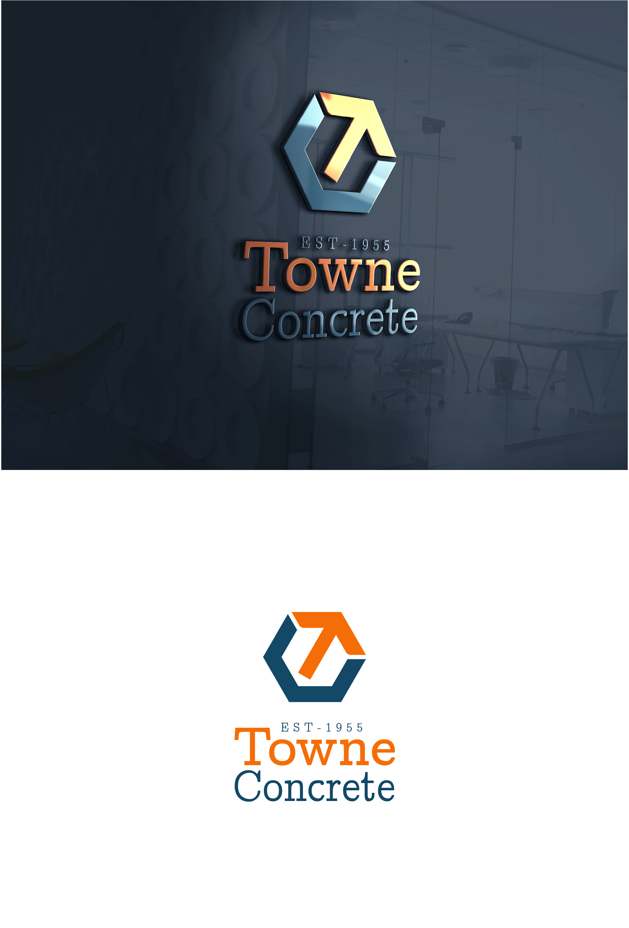Logo Design by vidarshana 2 for Towne Concrete | Design #28151772