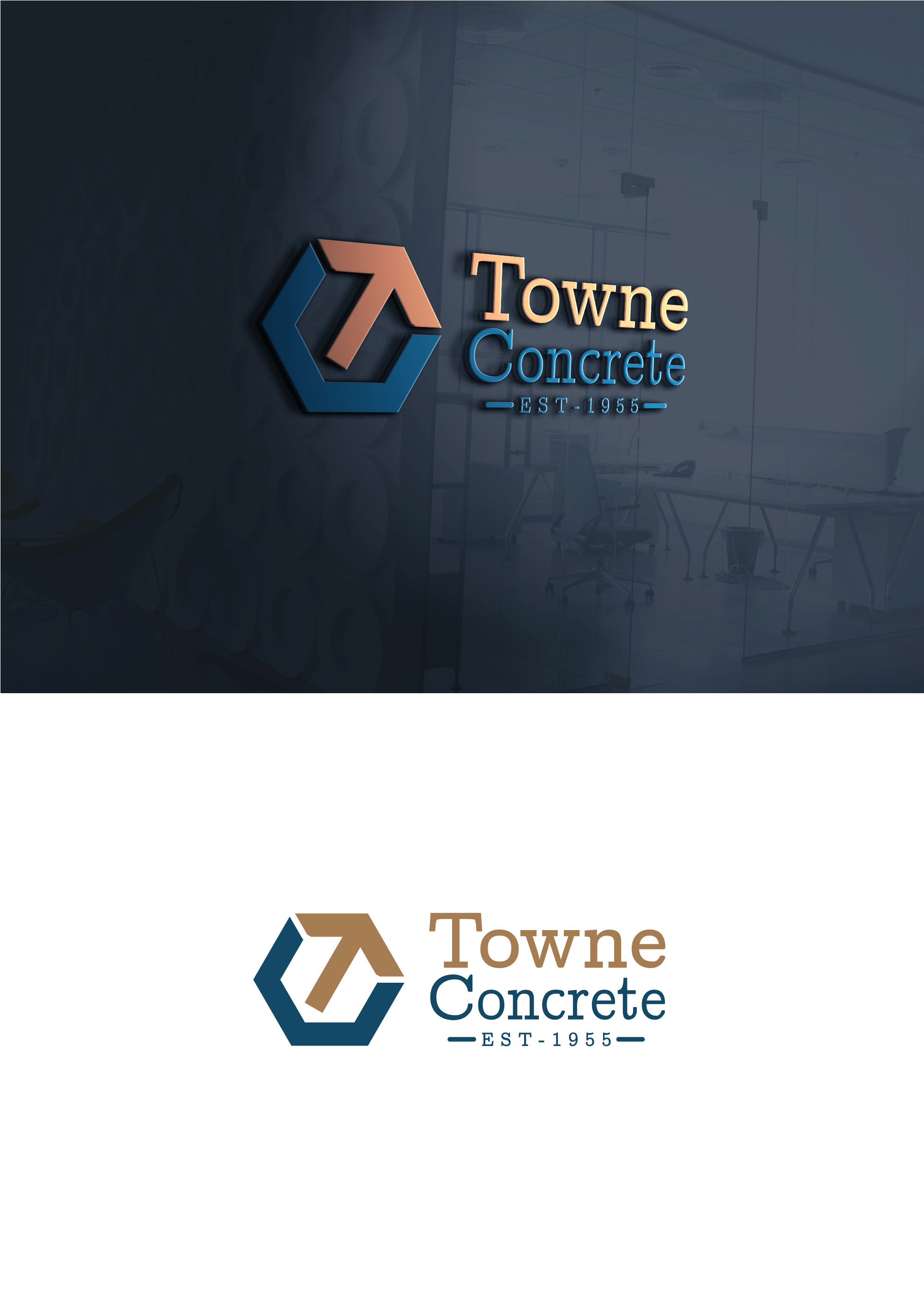Logo Design by vidarshana 2 for Towne Concrete | Design #28151927