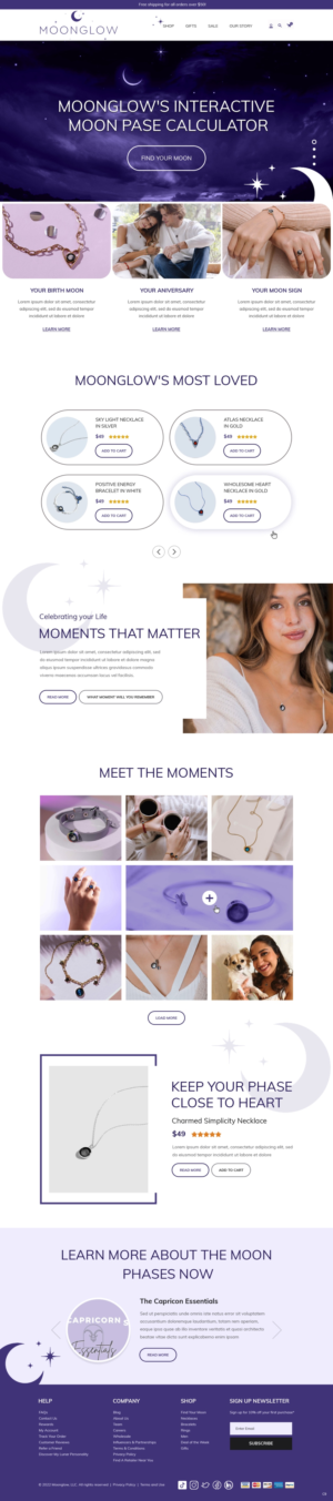 Moonglow Calculator Redesign | Landing Page Design by pb
