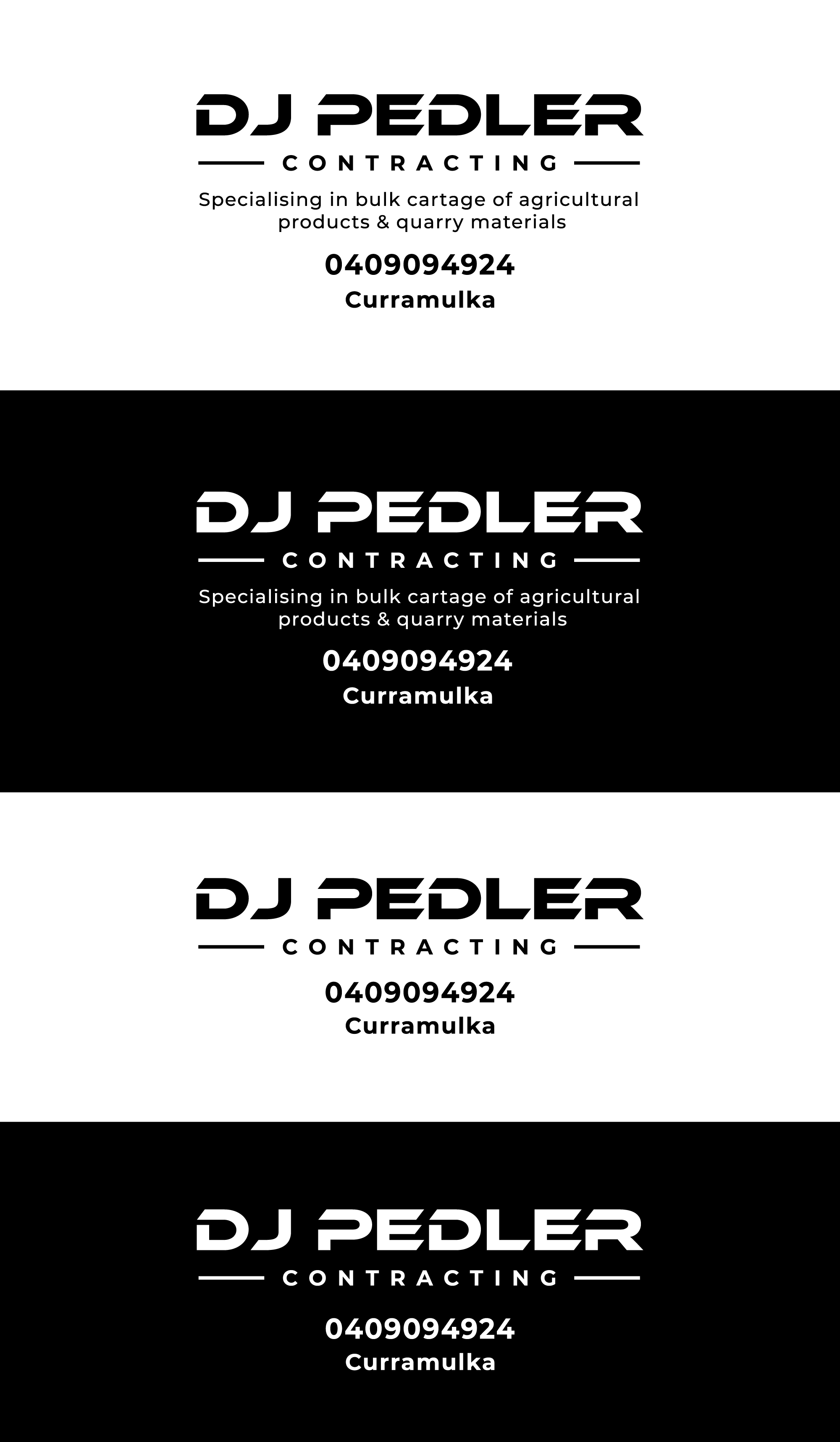 Logo Design by JoseDesign for DJ Pedler Contracting | Design: #28118961