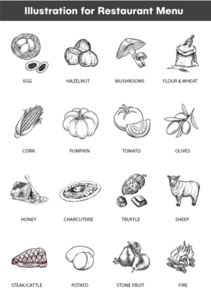 Illustration Design by Chinmayees for Charred Kitchen and Bar | Design: #28109657