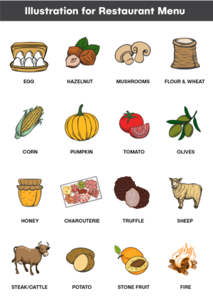 Illustration Design by Chinmayees for Charred Kitchen and Bar | Design: #28141710