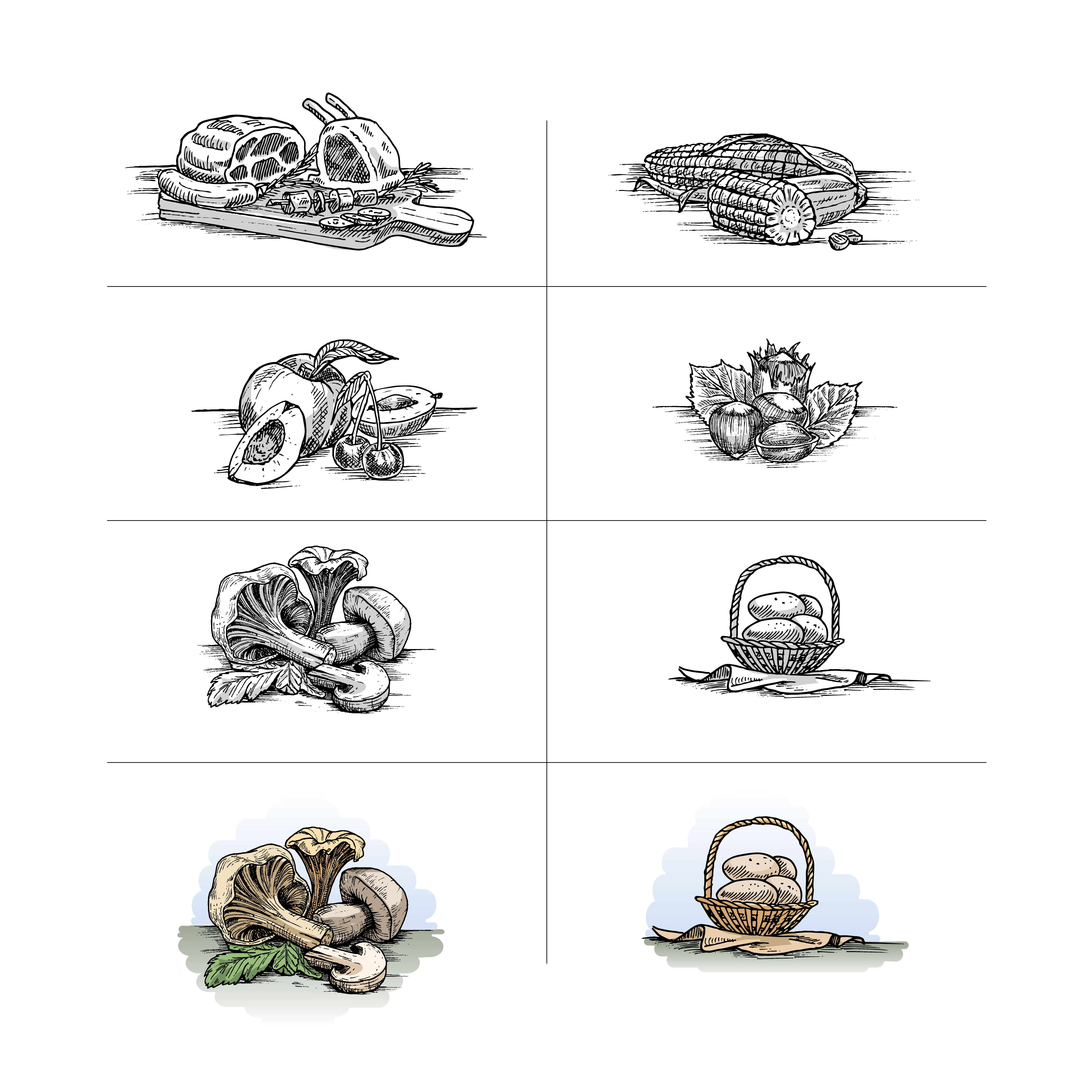 Illustration Design by wall-jamboree for Charred Kitchen and Bar | Design #28118686