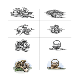 Illustration Design by wall-jamboree for Charred Kitchen and Bar | Design: #28118686