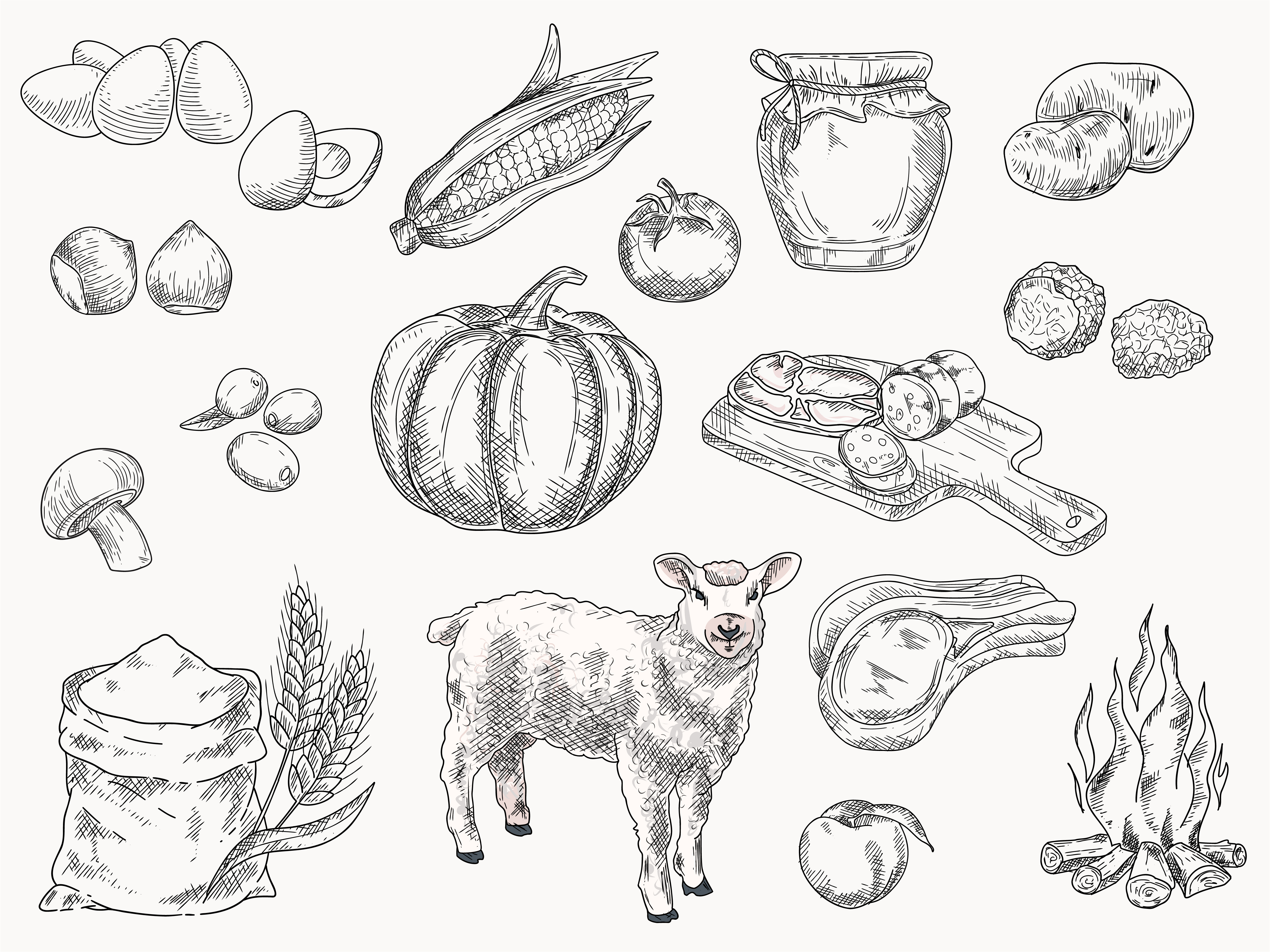 Illustration Design by Creative Chamber for Charred Kitchen and Bar | Design #28102650