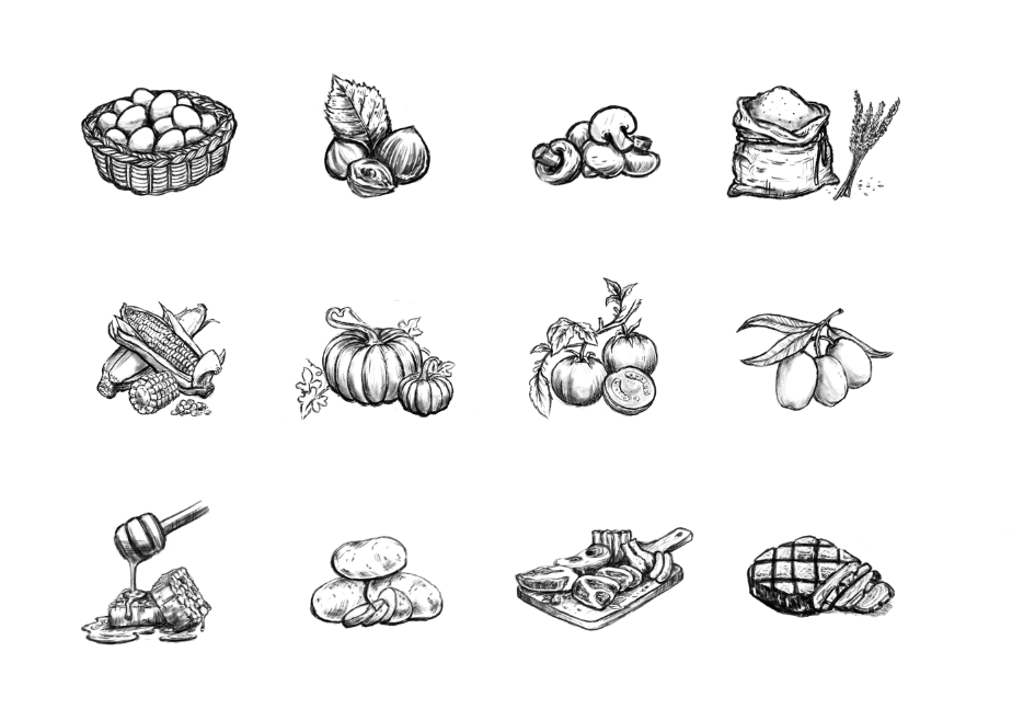 Illustration Design by ogdsg for Charred Kitchen and Bar | Design #28154286