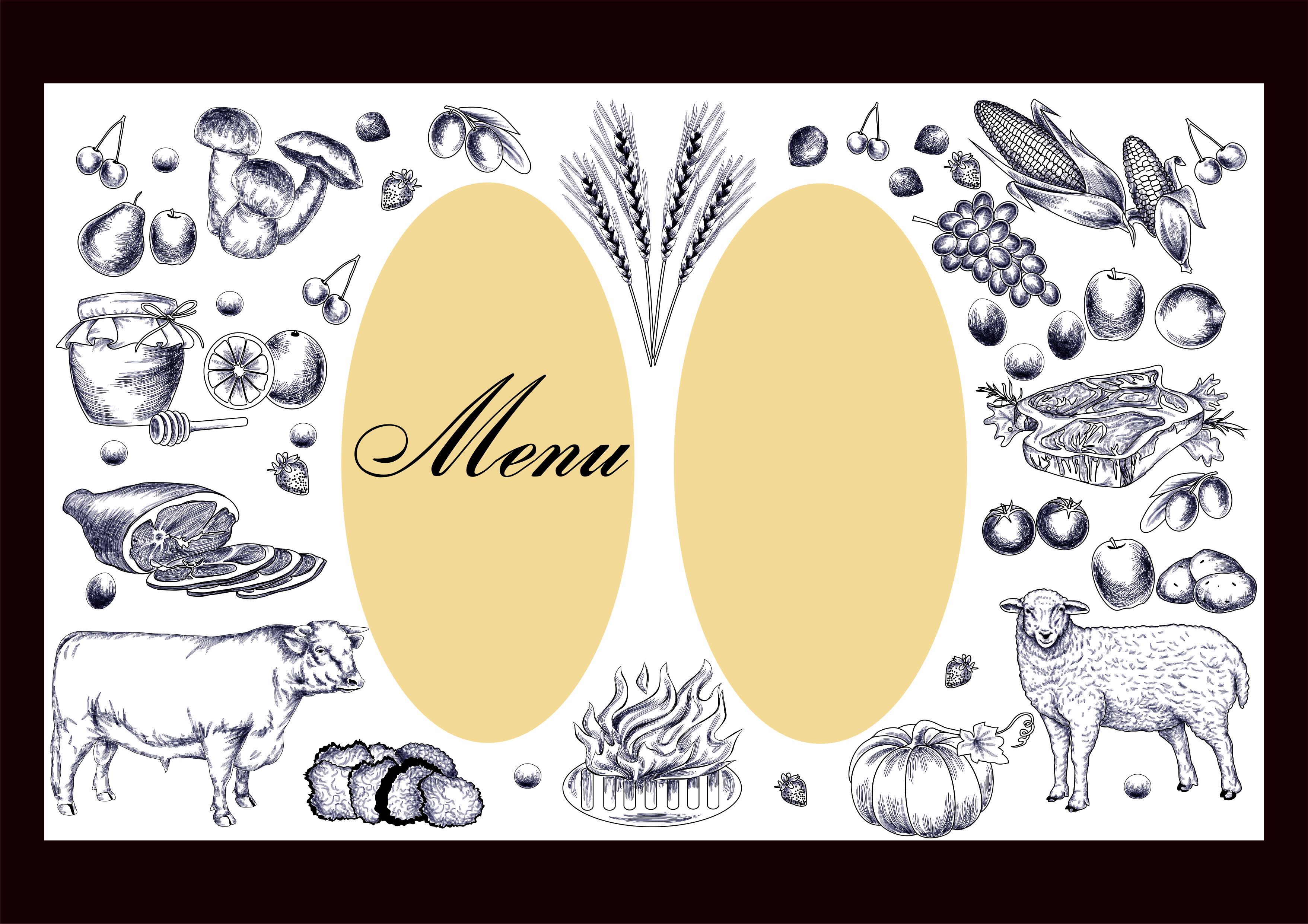 Illustration-Design von Jamal 12 für Charred Kitchen and Bar | Design #28136740