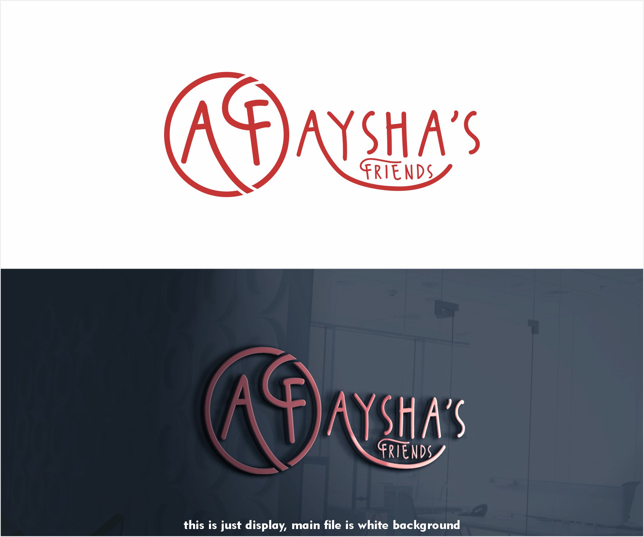 Logo Design by alkaline for Aysha’s Friends, Inc. | Design #28095097