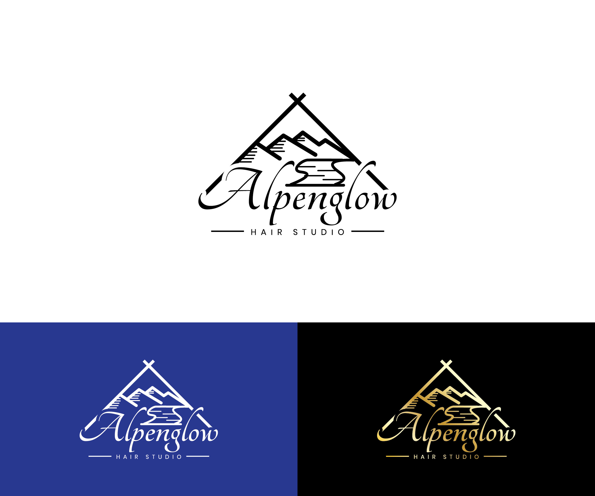 Diseño de Logo por UsagiRabbit para Alpenglow hair studio | Diseño #28138045
