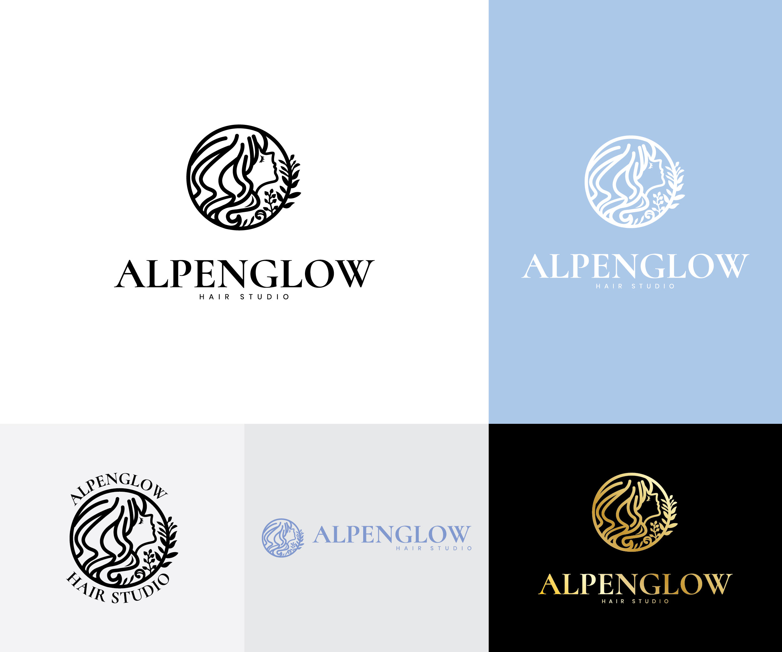 Diseño de Logo por UsagiRabbit para Alpenglow hair studio | Diseño #28152693