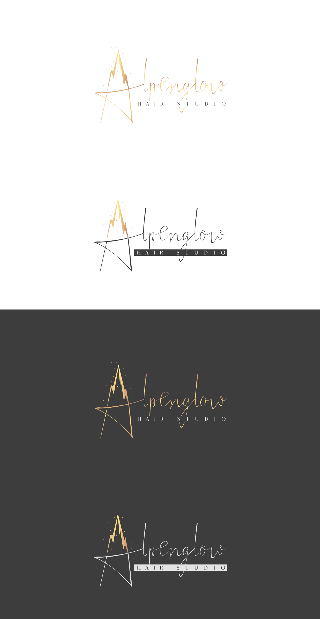 Diseño de Logo por ashantha para Alpenglow hair studio | Diseño #28124157