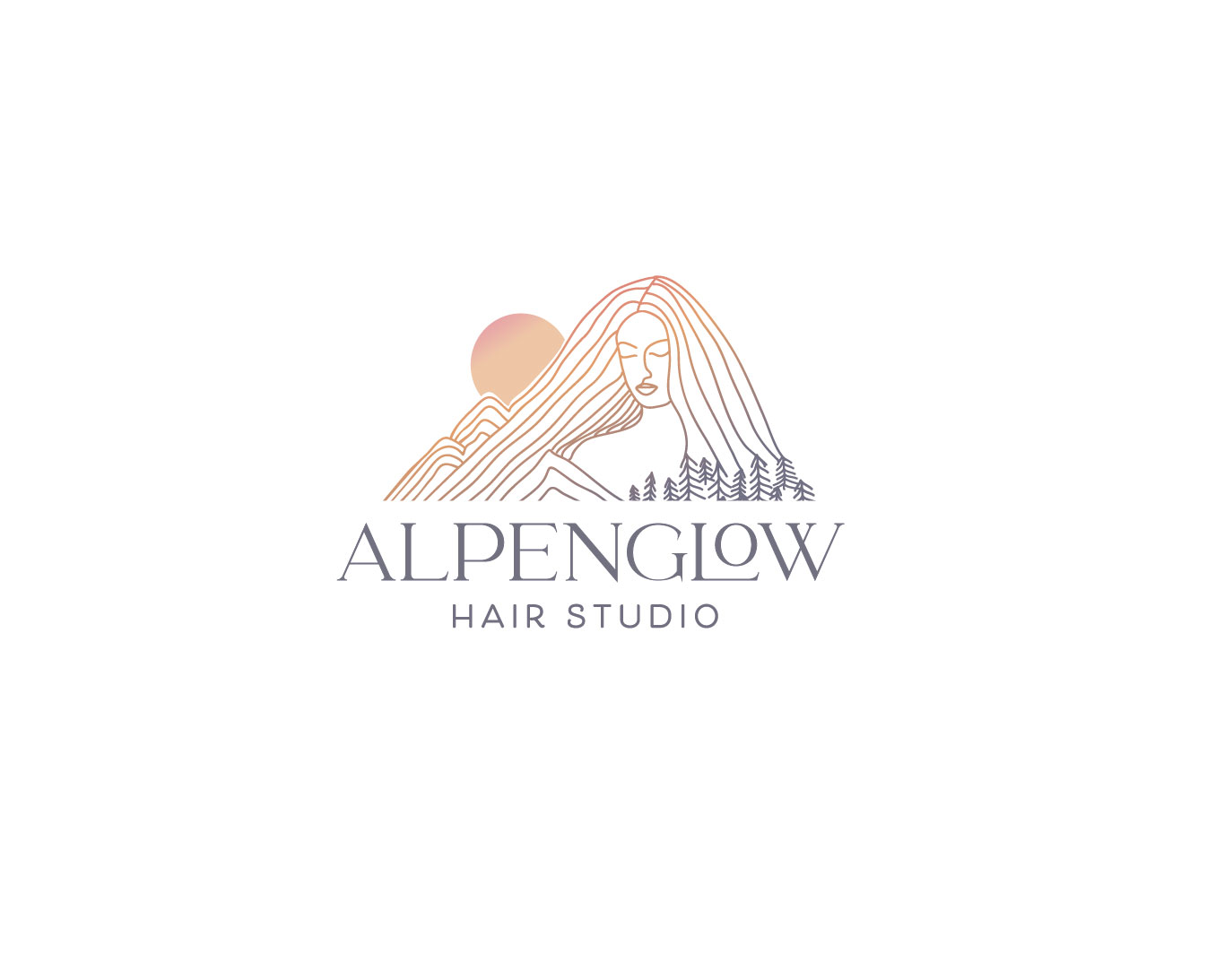 Diseño de Logo por Birdcage para Alpenglow hair studio | Diseño #28384145