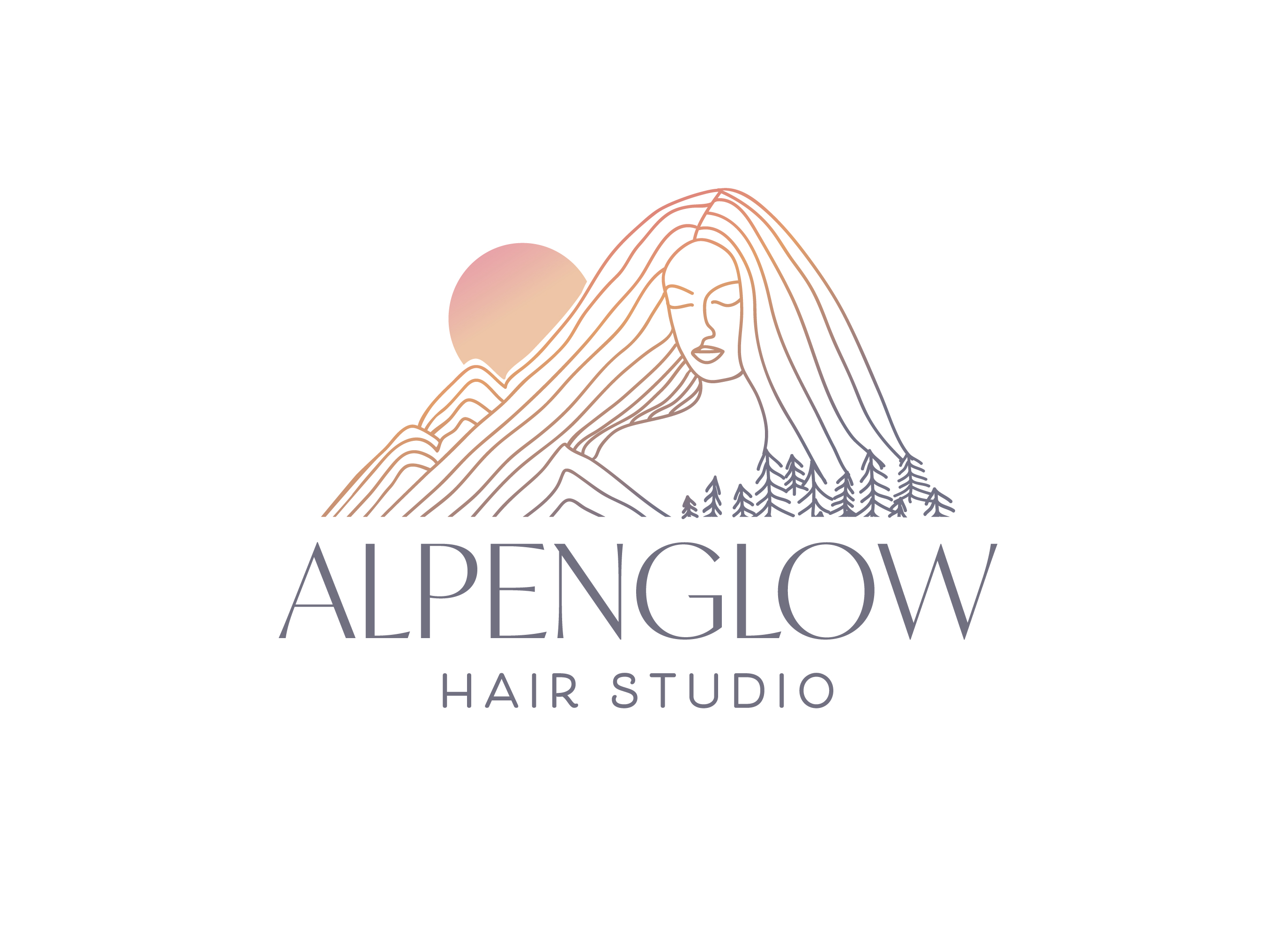 Diseño de Logo por Birdcage para Alpenglow hair studio | Diseño #28400814