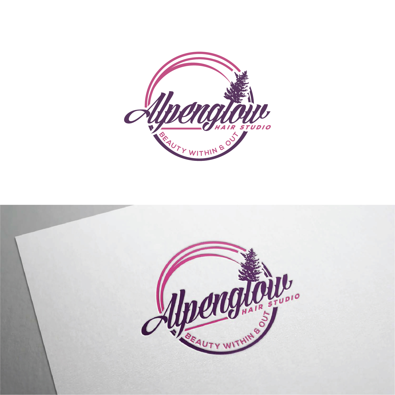 Diseño de Logo por Deziners Zone para Alpenglow hair studio | Diseño #28102812