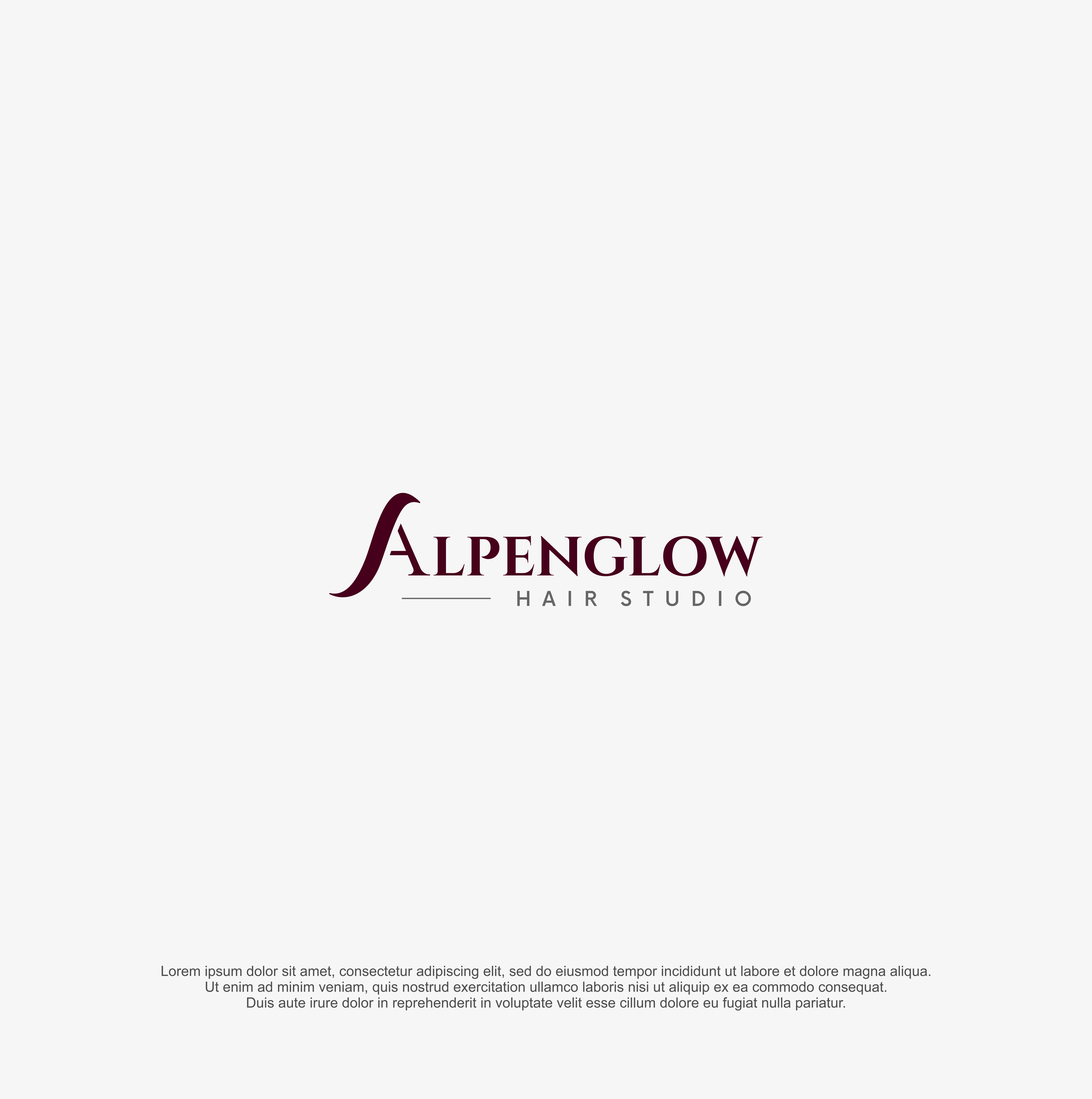 Logo Design by RICKY.T for Alpenglow hair studio | Design #28121132