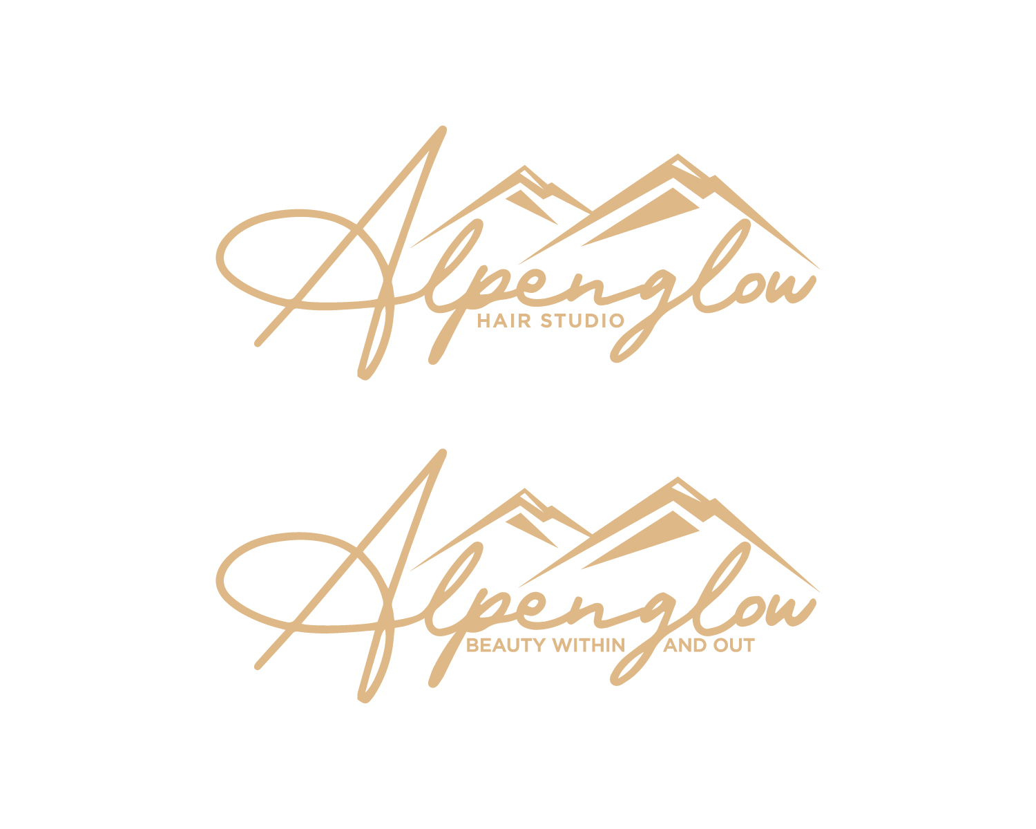 Logo Design by Atec for Alpenglow hair studio | Design #28121348