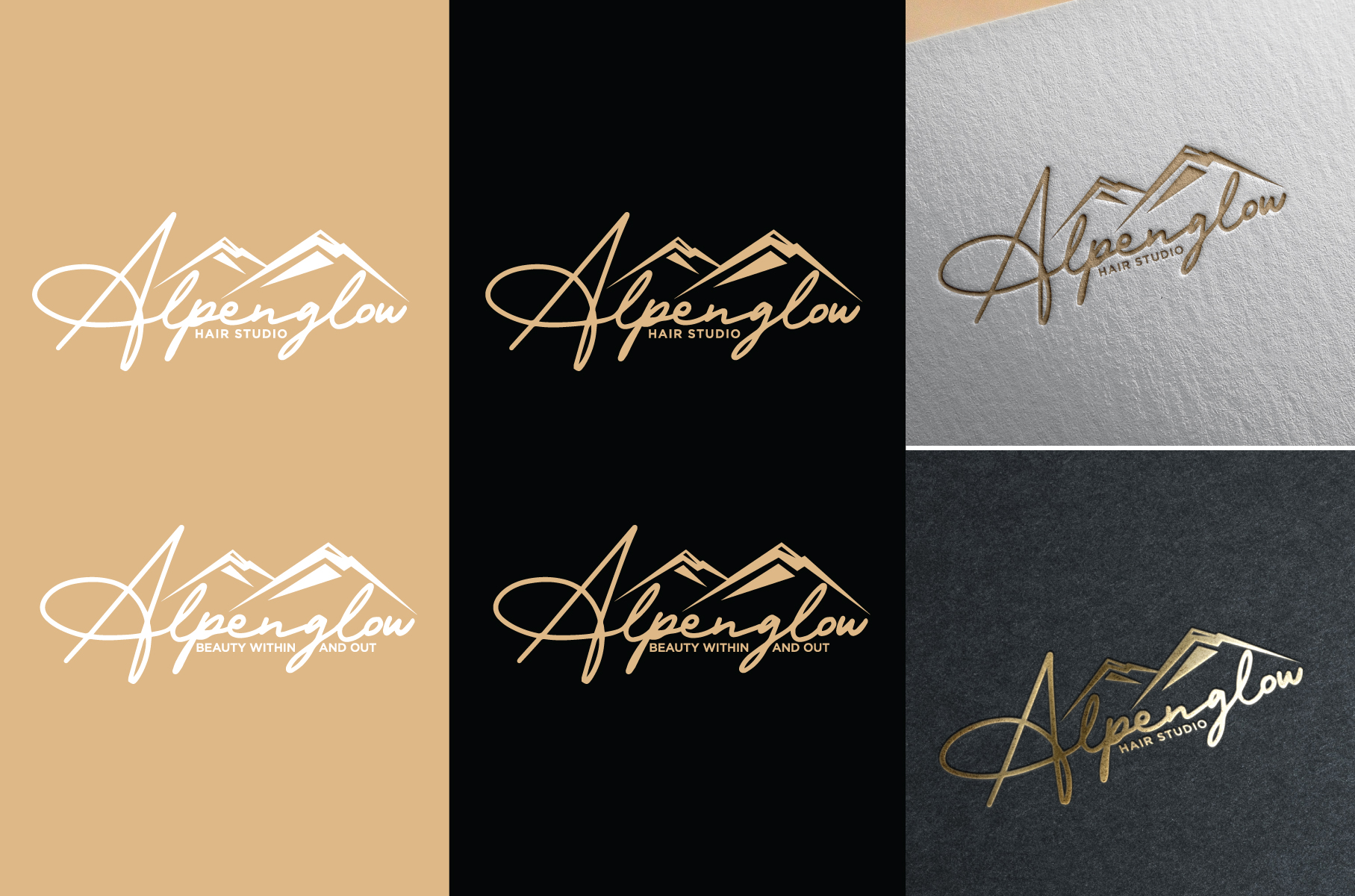 Logo Design by Atec for Alpenglow hair studio | Design #28121349