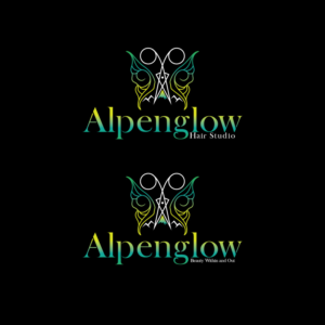 Logo Design by brand maker for Alpenglow hair studio | Design: #28104780
