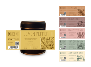 Label design for a new spice label  | Verpackungs-Design von Neelam Jahagirdar