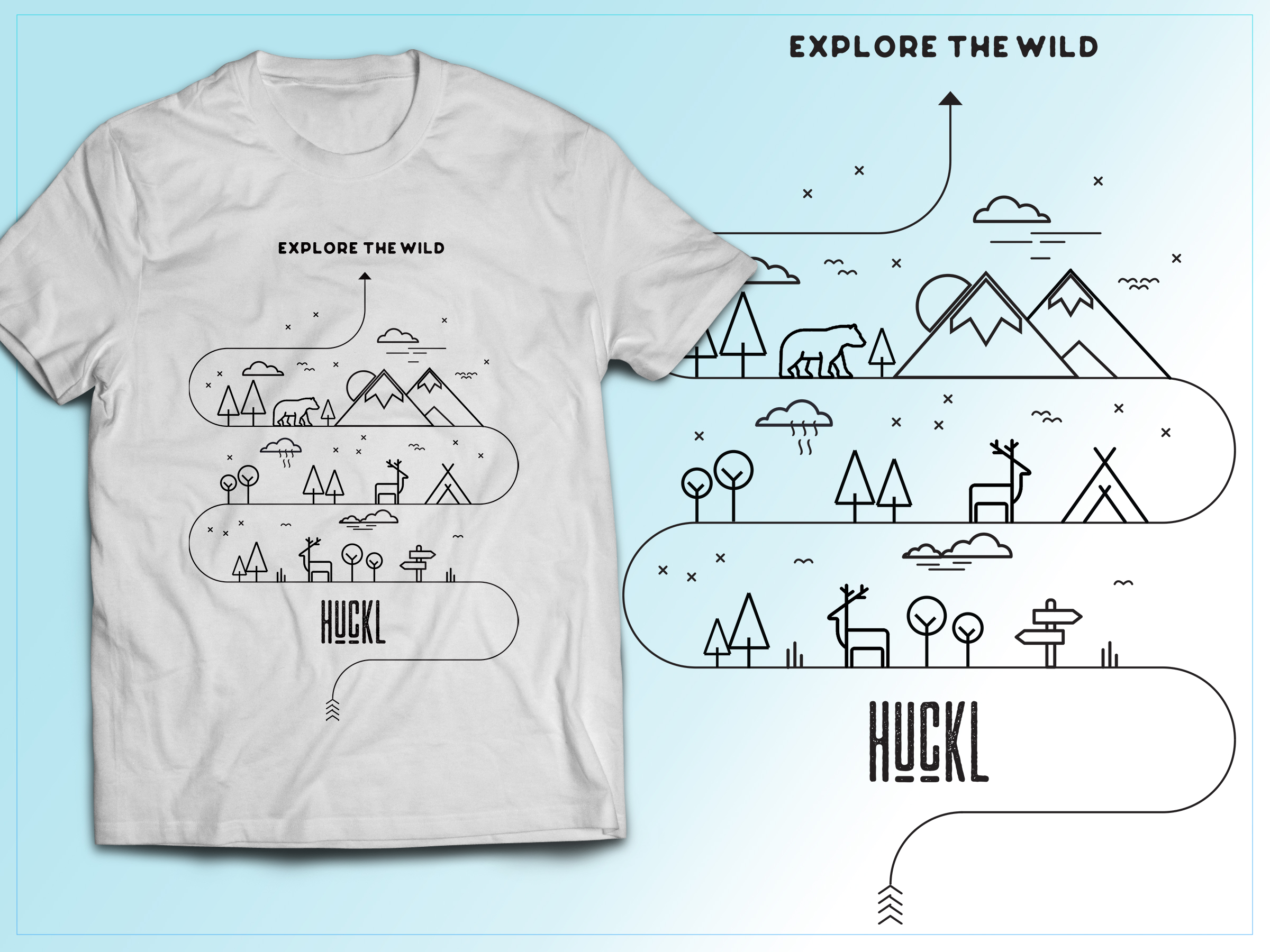T-shirt Design by Tomi and Edó for Huckl Apparel  | Design #28140928