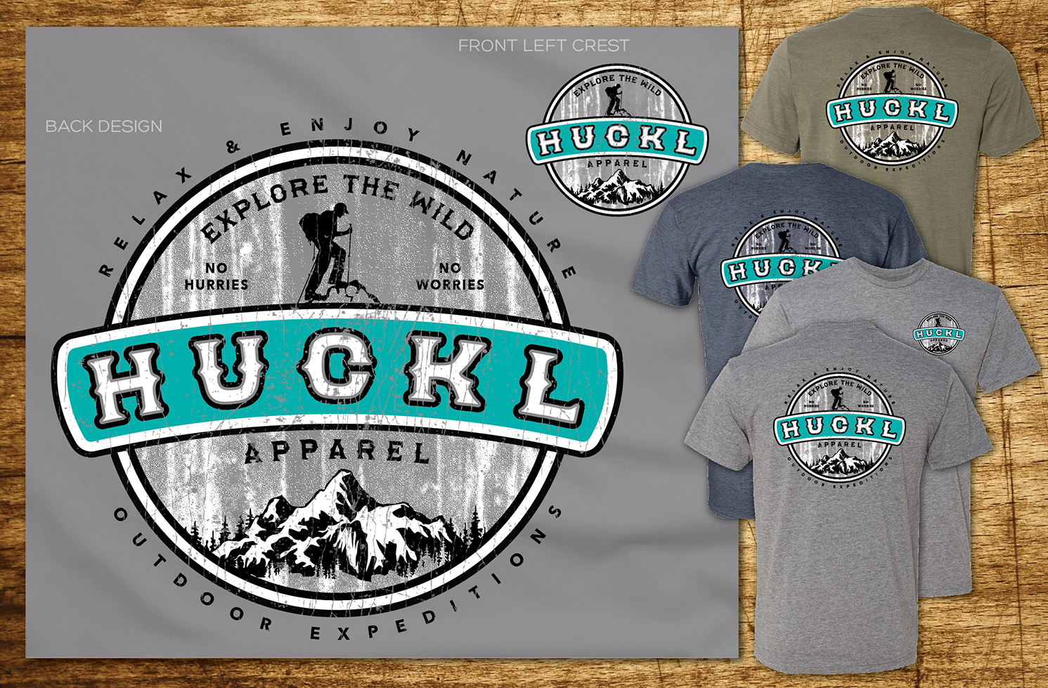 T-shirt Design by CoffeeBreak88 for Huckl Apparel  | Design #28109674