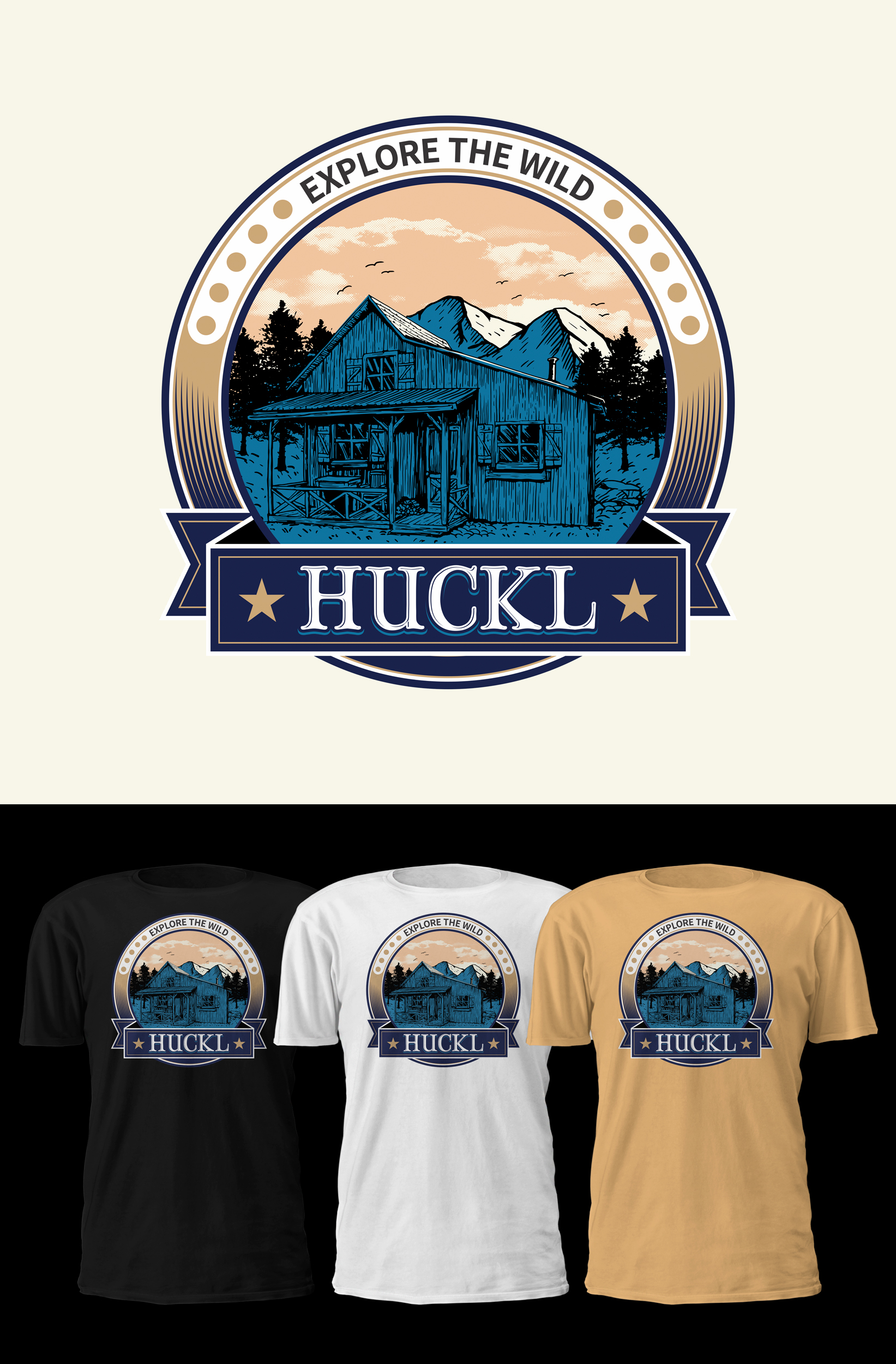 T-shirt Design by D'Mono for Huckl Apparel  | Design #28142618
