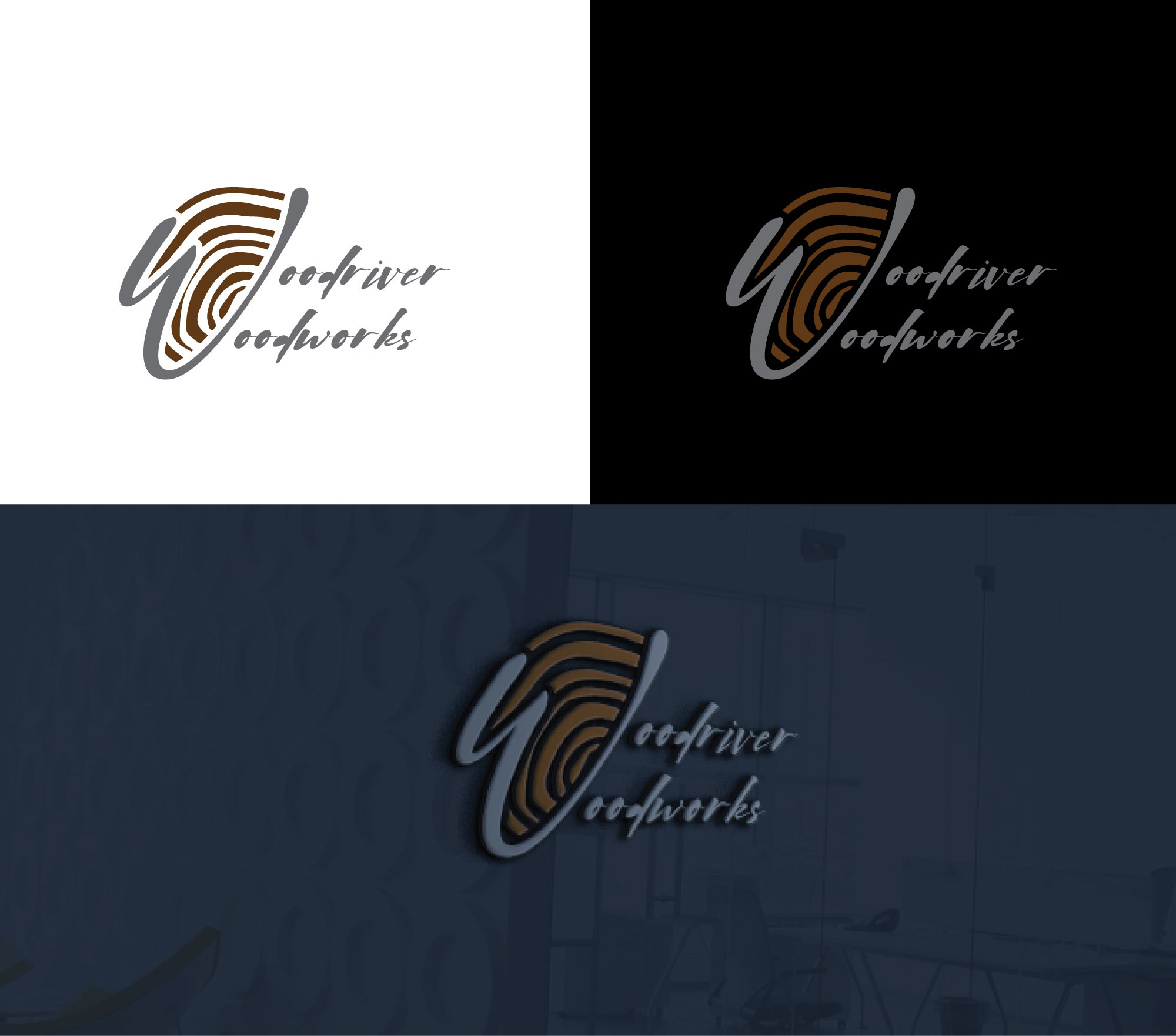 Logo Design by RRR Design for Woodriver Woodworks | Design #28106290