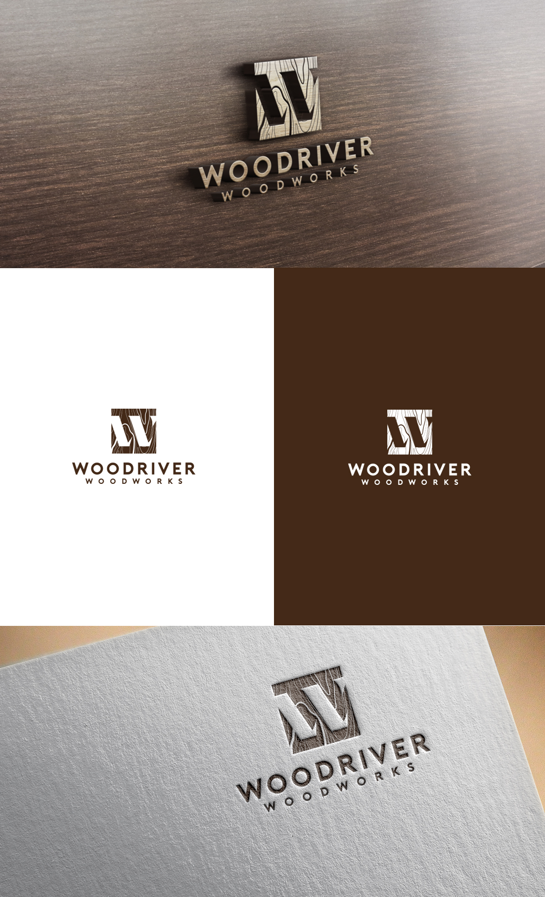 Logo Design by GLDesigns for Woodriver Woodworks | Design #28105327
