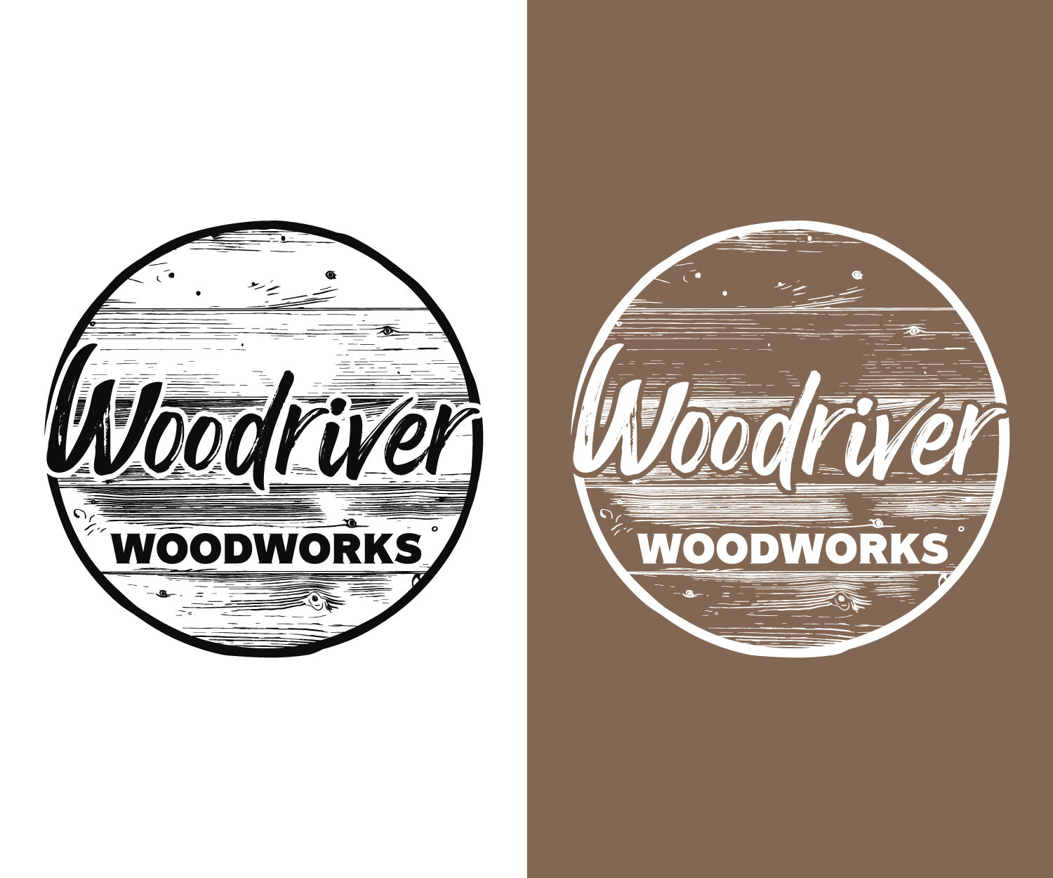 Diseño de Logo por ACK Design para Woodriver Woodworks | Diseño #28113464