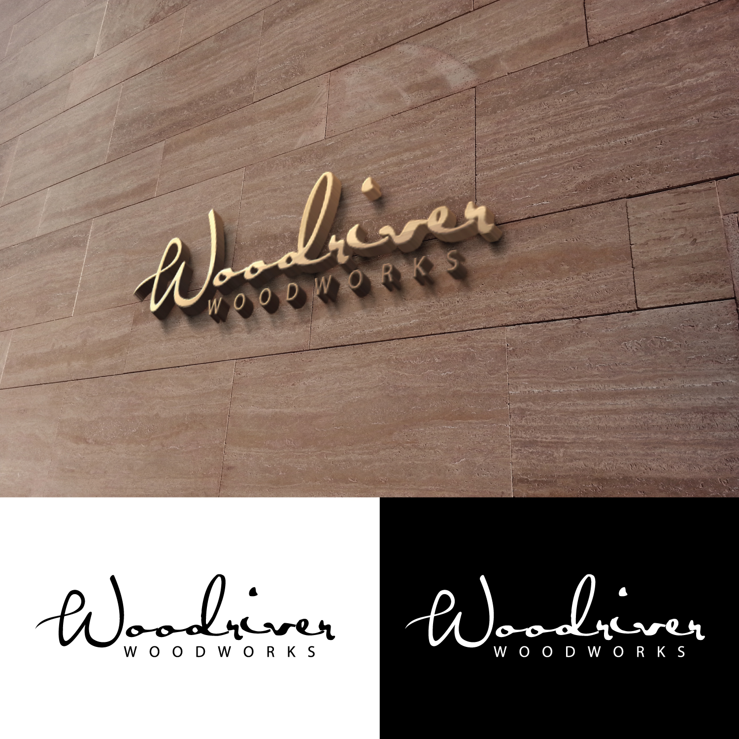 Logo Design by GODDREAMCREATION for Woodriver Woodworks | Design #28106827