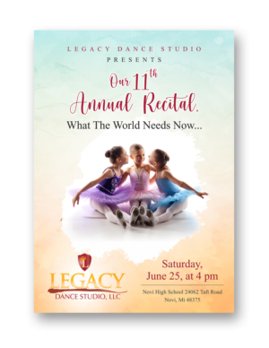 Diseño de Flyer por KreativeMadz para Legacy Dance Studio, LLC | Diseño: #28107230