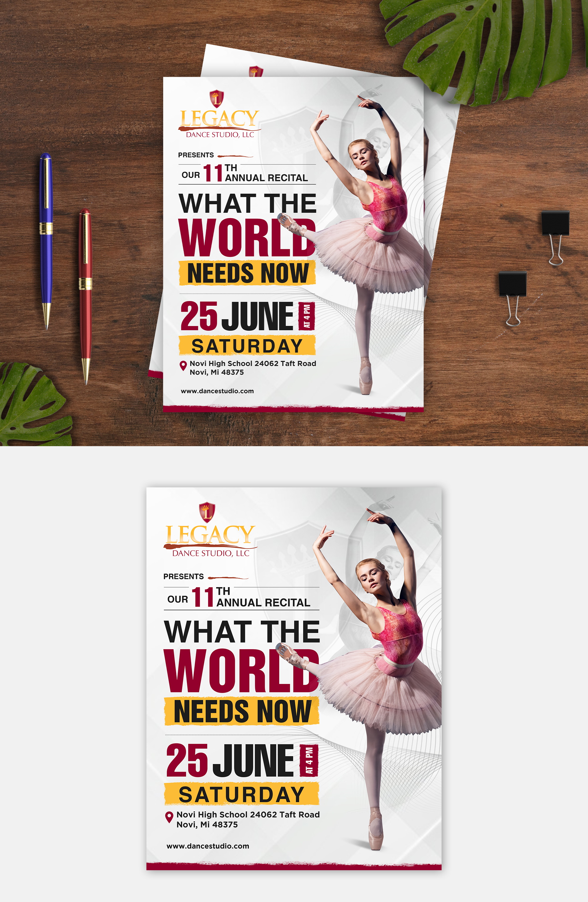 Diseño de Flyer por debdesign para Legacy Dance Studio, LLC | Diseño #28107985