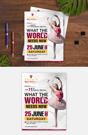 Diseño de Flyer por debdesign para Legacy Dance Studio, LLC | Diseño: #28107985