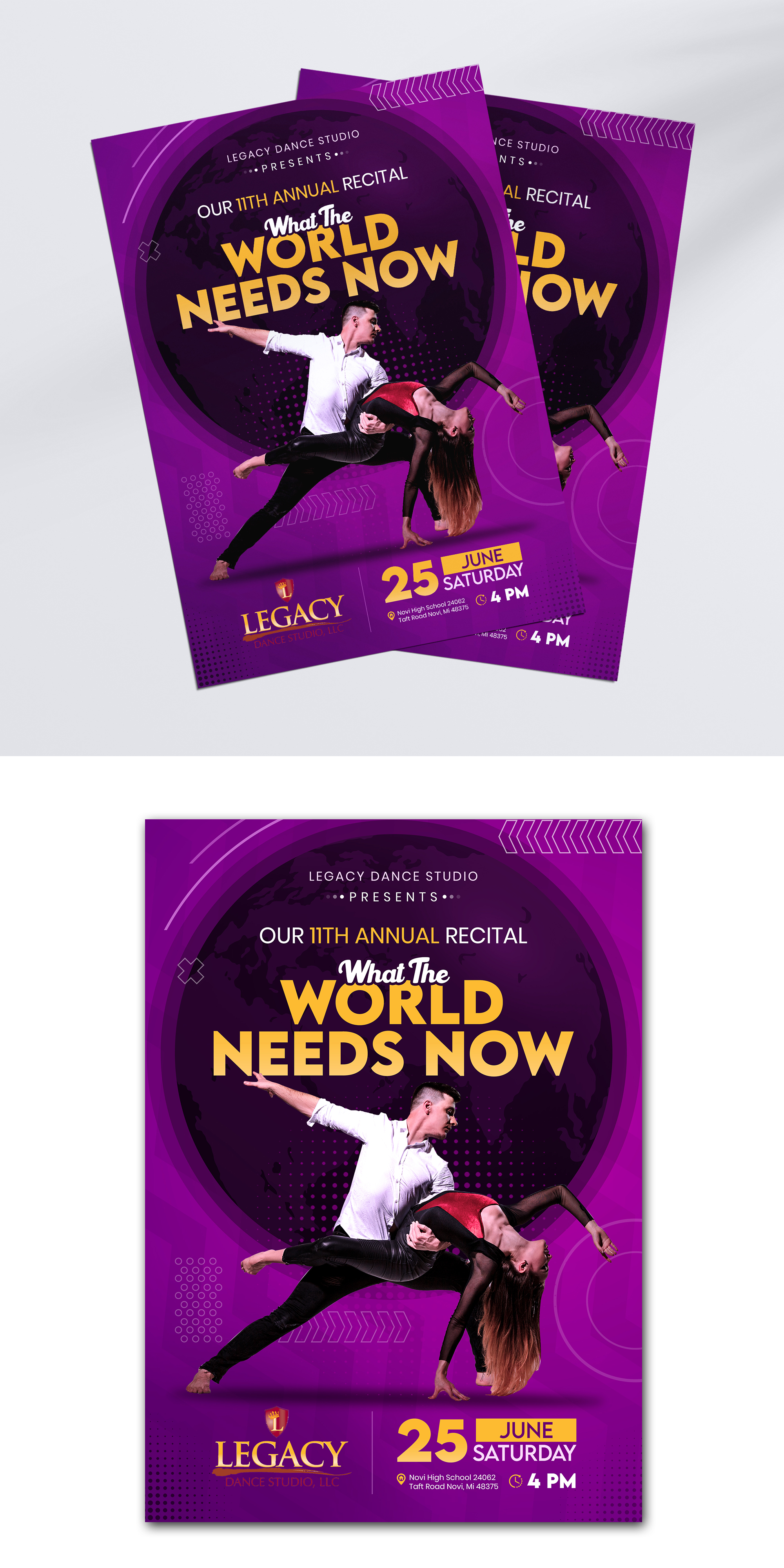 Diseño de Flyer por debdesign para Legacy Dance Studio, LLC | Diseño #28107988