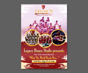 Flyer-Design von ecorokerz für Legacy Dance Studio, LLC | Design: #28108193