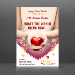 Diseño de Flyer por GraphicsGuru para Legacy Dance Studio, LLC | Diseño: #28107395