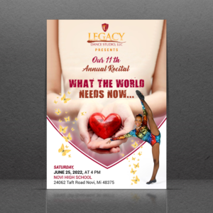 Diseño de Flyer por GraphicsGuru para Legacy Dance Studio, LLC | Diseño: #28108395