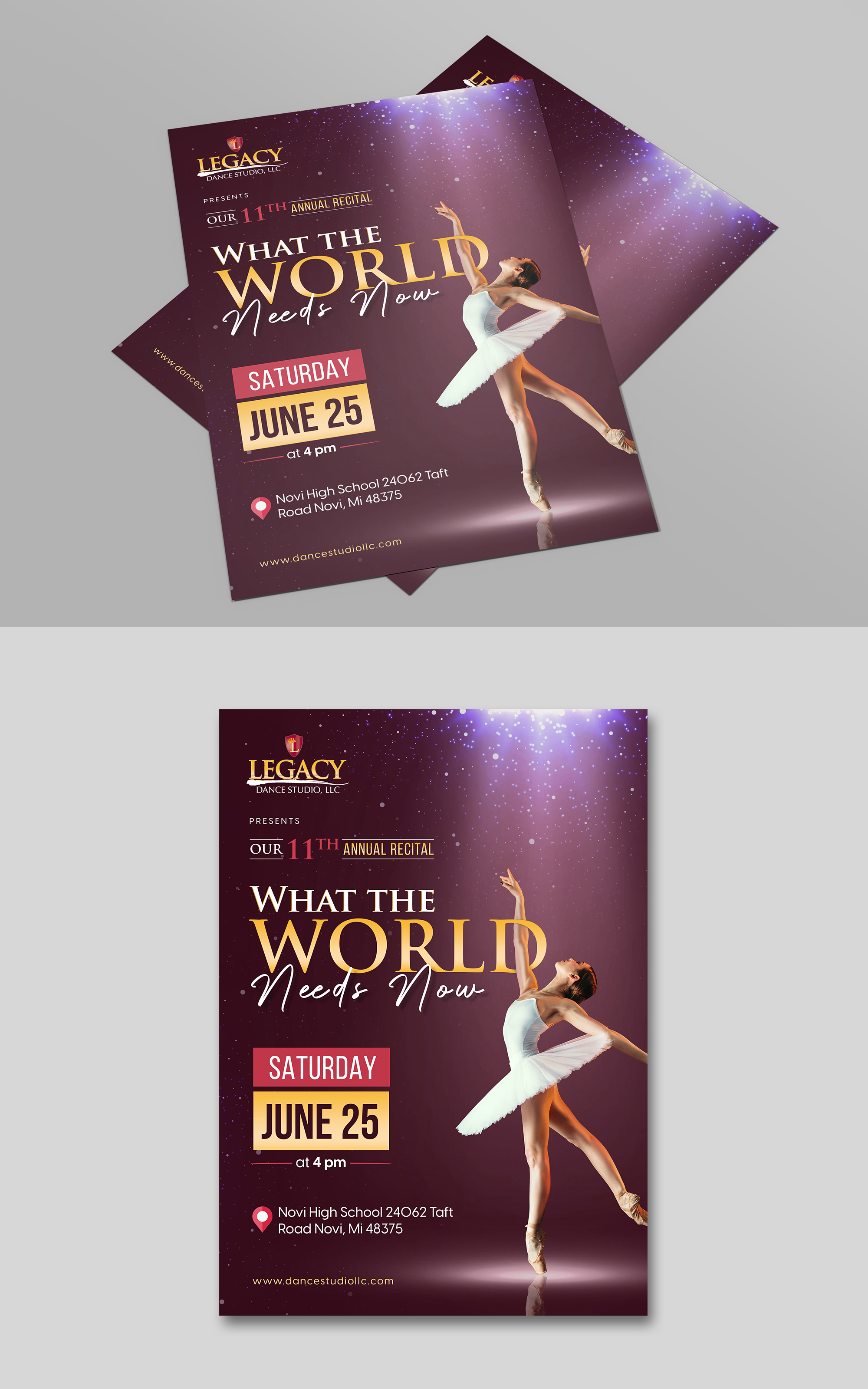 Flyer Design by ZeneFashions for Legacy Dance Studio, LLC | Design #28106945