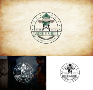 Logo Design by step forward 2 for Brine and Grill | Design: #28107525