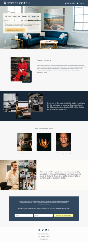 Web Design by Denis & Co. Design for Stress Coach | Design: #28132375