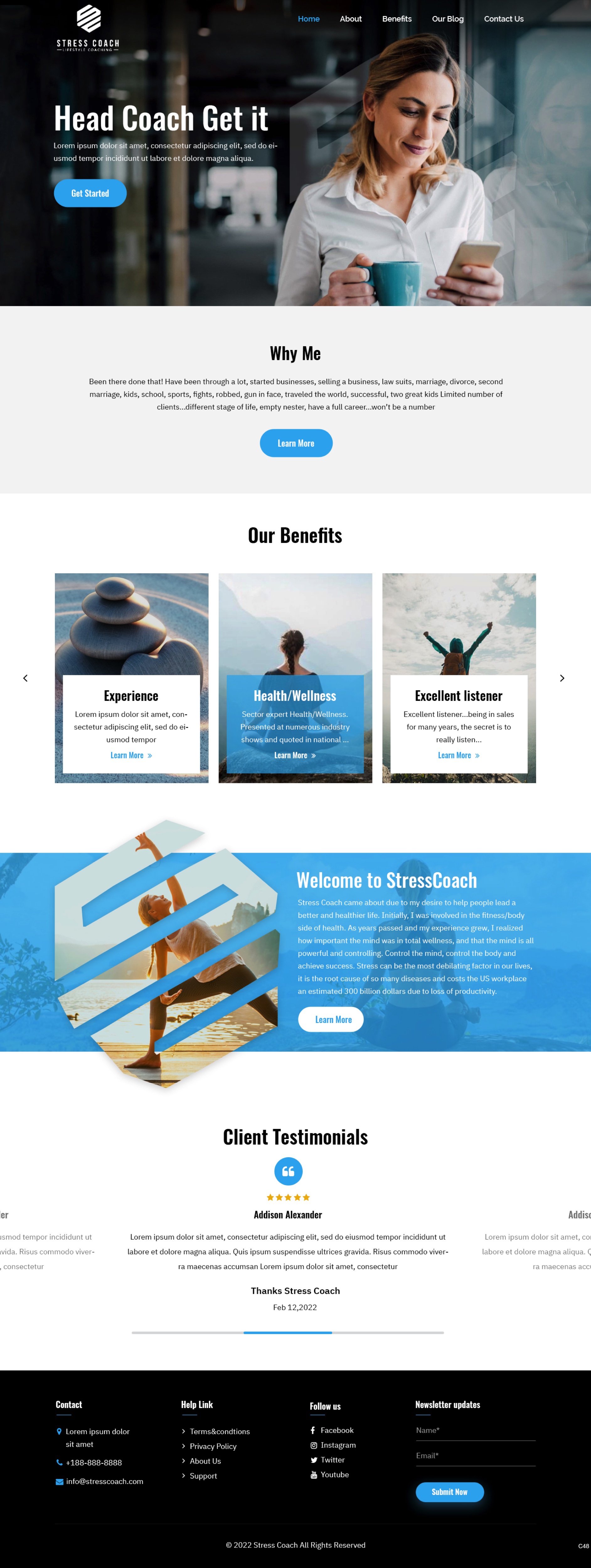Web Design by pb for Stress Coach | Design #28118143